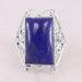 rings Lapis Lazuli Sterling Silver Ring Handmade Filigree Design 925 Blue Stone Birthstone Jewelry - 5 by Rajtarang