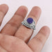 Lapis Lazuli Sterling Silver Solitaire Ring Oval Blue Gemstone Boho Handmade Birthstone Ring, - by Rajtarang