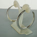 Large Silver Hoop Studs | 60 Mm Earrings | and Flat Hoops | Silver Jewelry | Ear | E1103 - by Oneyellowbutterfly