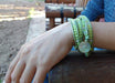 Bracelets Lime Green Cats Eyes Wrap Bracelet