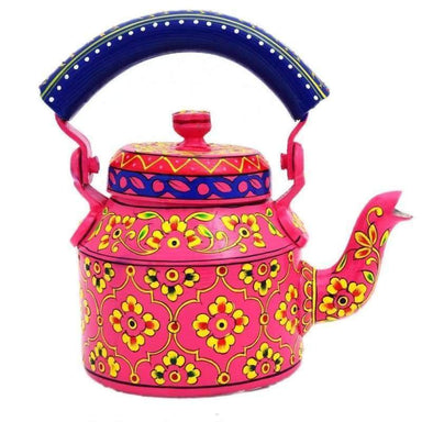 Kaushalam Hand Painted Tea Pot : DELICATE PINK - Title - Painted Teapots