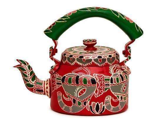 Painted Teapots Handmade Mythical Kaushalam Teapot: Elephant