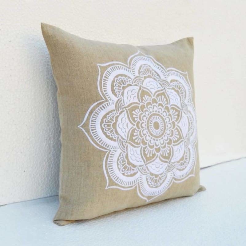 Mandala linen handmade pillow cover - Pillows & Cushions