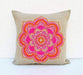 Mandala linen pillow cover embroidered pillow case tribal indian craft pillow ethnic 16X16 - Pillows & Cushions