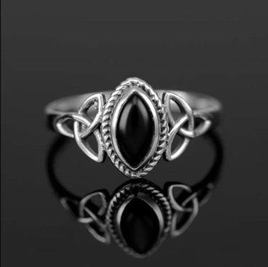 Marquise Black Onyx 925 Sterling Silver Gemstone Ladies Ring Jewellery Gift Jewelery - by Inishacreation