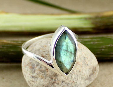 rings Marquise Cut Labradorite Ring - by Maya Studio