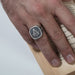 Masonic Ring Men Signet Silver Rings Freemason Master Mason G Monogram - by Ancient Craft