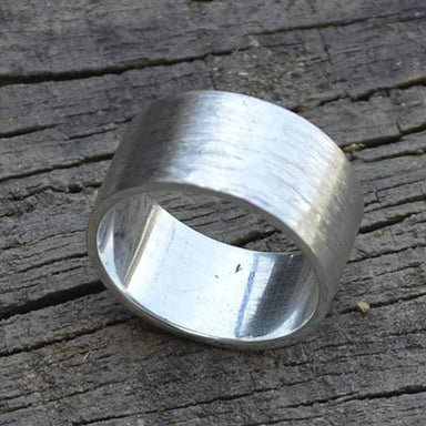 Rings 10mm Wide 925 Sterling Silver Ring Matte Finish Band