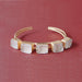 18K Matte Gold Plated Healing Crystal Quartz Gemstone Girlfriend Gift Bracelet - by Bhagat Jewels