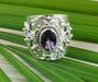 Amethyst Oval 925 Solid Sterling Silver Handmade Women Ring Us Size 4 To 13 - By Navyacraft