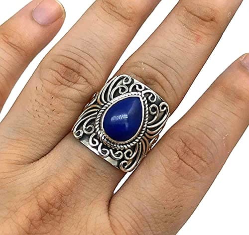 Lapis Lazuli 925 Solid Sterling Silver Ring,handmade Women Ring,gift For Her - By Navyacraft