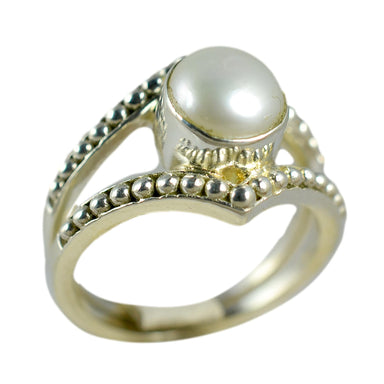 Freshwater Pearl 925 Solid Sterling Silver Handmade Ring Size 4-13 Us - By Navyacraft