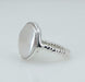 Pure 925 Sterling Solid Silver Ring Studded With Genuine Fresh Water Coin Pearl - By Navyacraft