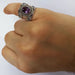 Amethyst 925 Solid Sterling Silver Handmade Ring For Women - By Navyacraft
