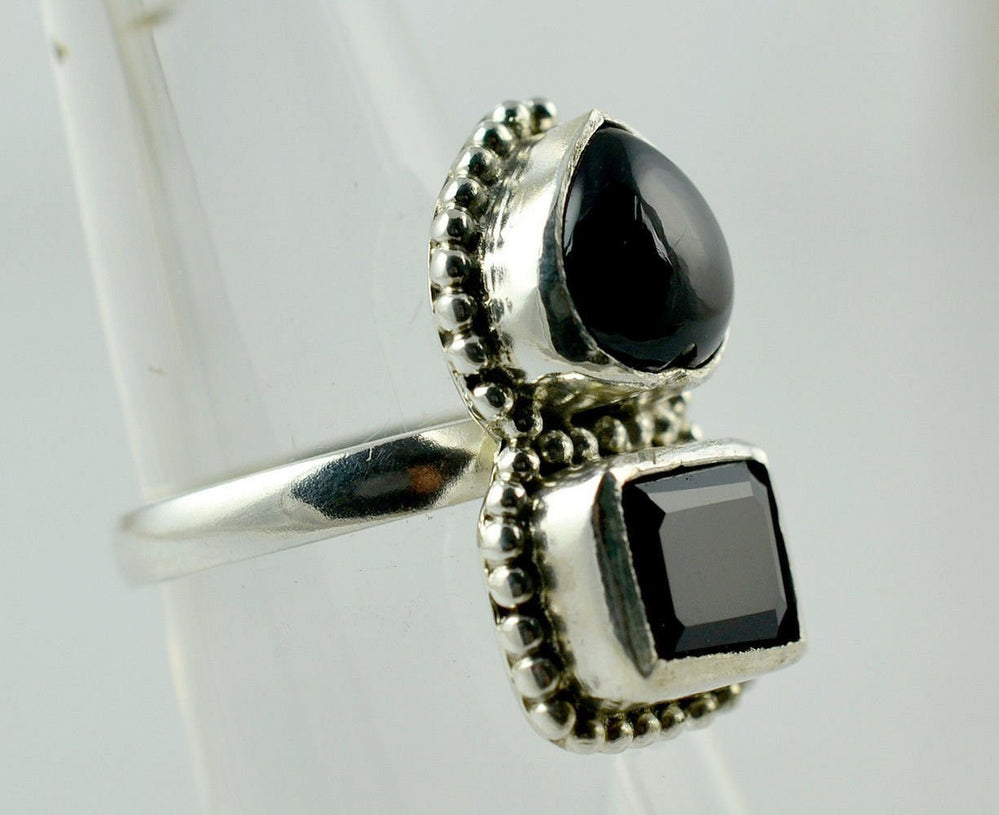 Black Onyx Silver Ring 925 Solid Sterling Handmade Jewelry Size 3-13 Us - By Navyacraft
