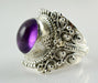 Amethyst Oval 925 Solid Sterling Silver Ring Custom Sizes 4 To 13 Us - By Navyacraft