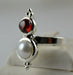 Freshwater Pearl Garnet 925 Sterling Silver Handmade Ring Size 4-13 Us - By Navyacraft