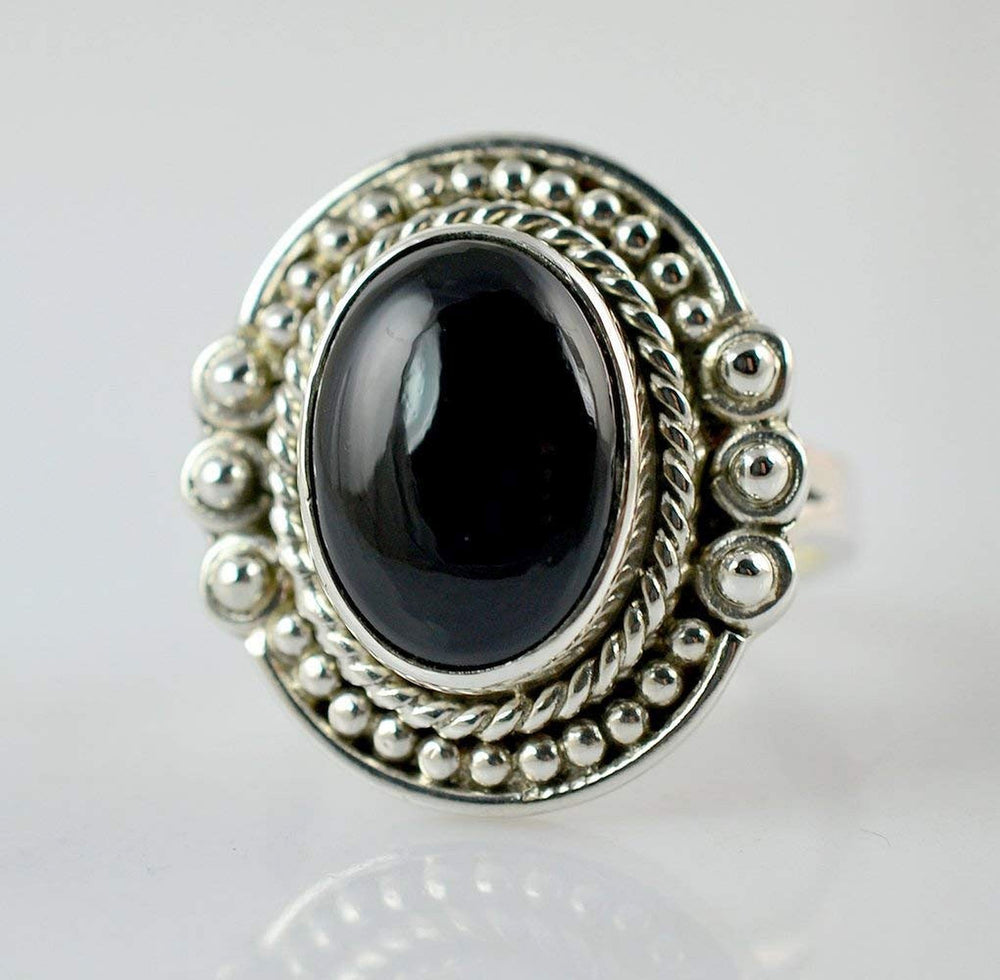 Black Onyx 925 Solid Sterling Silver Handmade Ring Size 3-13 (us) - By Navyacraft