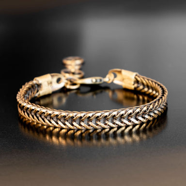 Mens Bracele Brass Bracelet Cuff Jewelry Chain Modern Chain Bracelet For Men Masculine - By Magoo Maggie Moas