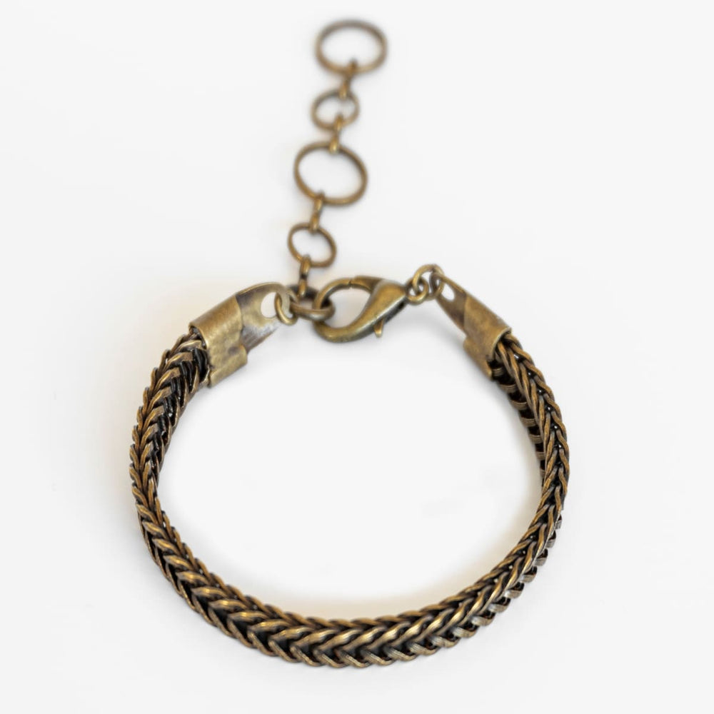 mens bracele brass bracelet cuff jewelry chain modern masculine handmade magoo maggie moas discovered