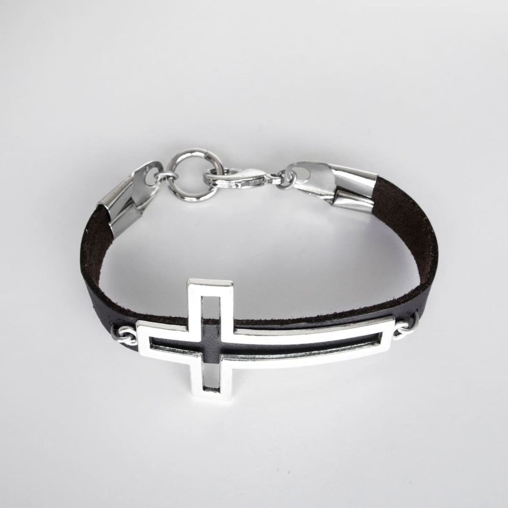 Men’s Bracelet - Cuff - Faux Leather - Jewelry - Gift - Boyfriend - Husband - Male - By Magoo Maggie Moas