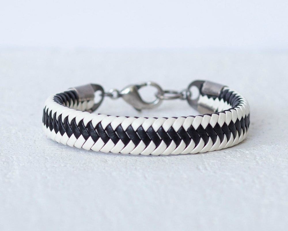 Men’s Bracelet - Leather - Cuff - Jewelry - Gift - Boyfriend - Husband - For Dad - By Magoo Maggie Moas