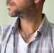 Men’s Necklace - Choker - Leather - Geometric - Jewelry - Gift - Boyfriend - by Magoo Maggie Moas