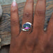 Rings Midnight Rainbow Quartz Ring -Oval Cut Mystic -Solid 925 Sterling Silver