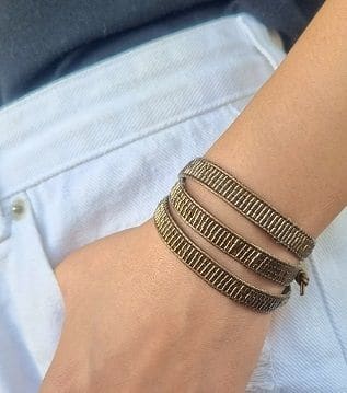 Milano Bronze Wrap Bracelet - By Warm Heart Worldwide
