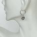 Minimalist Hoops - Silver Heart Charm - Earrings - 12mm - Small Hoop - E17pd339 - By Neverendingsilver