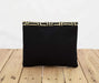 Mola purse Black and gold colour bag foldover clutch embroidered 10X8 inches - Bags