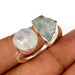 Moonstone & Aquamarine Adjustable Sterling Silver Nickel Free Ring,handmade Jewelry,gift for her - by Adorable Craft