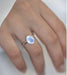 Moonstone Boho Ring - Rainbow Sterling Silver - Statement Ring - by Girivar Creations