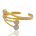 Bracelets Moonstone Cuff Bracelet Personalised June Birthstone Jewelry Gold Vermeil 925 Sterling Silver Bangle Rainbow for Men and Women