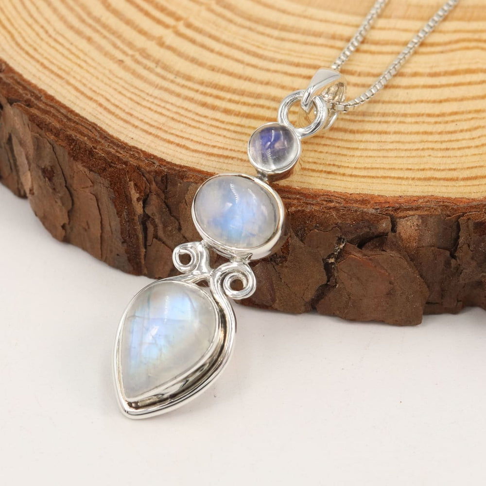Moonstone Necklaces 925 Sterling Silver Statement For Women Handmade Mother’s Day Gift Necklace For First Mothers - By Rajtarang