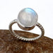 Moonstone Ring 925 Sterling silver Stackable Ring-D057