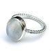 Moonstone Ring 925 Sterling silver Stackable Ring-D057