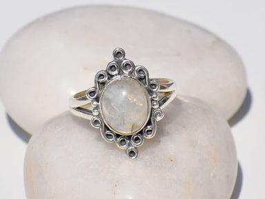 Moonstone Ring Sterling Silver Precious Statement Birthstone Engagement Anniversary Gift Her - By Paradise