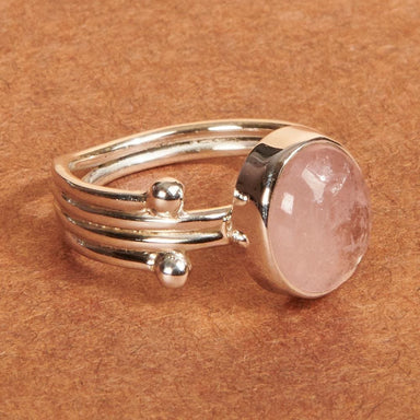 Morganite Gemstone 925 Sterling Silver Ring Fashion Handmade Jewelry Gift - by Adorable Craft