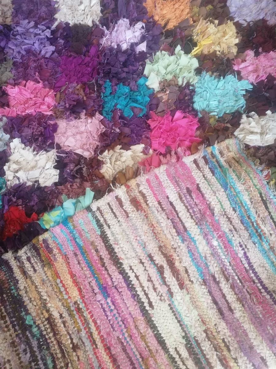 Moroccan Handmade Rug Boucherouite Colorful Bohemian - By Home