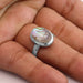rings Mother of Pearl Ring 925 Sterling Silver Gemstone Oval - by Rajtarang