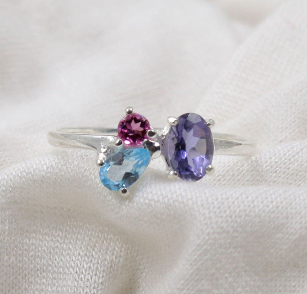 Sterling Silver Birthstone Stacking Rings | Nelle & Lizzy