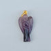 Natural Amethyst February Birthstone Angle Wing Pendant - By Krti Handicrafts