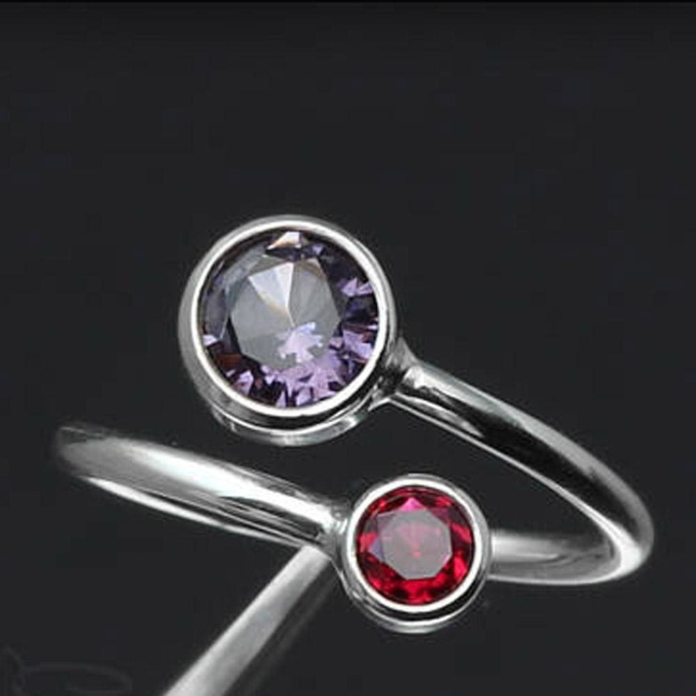 Natural Amethyst Garnet Ring,925 Sterling Silver Ring,Valentine Gift,Engagement Jewelry,Gift Ring,Gift For Her,Wedding Gift,Adjustable Ring 
