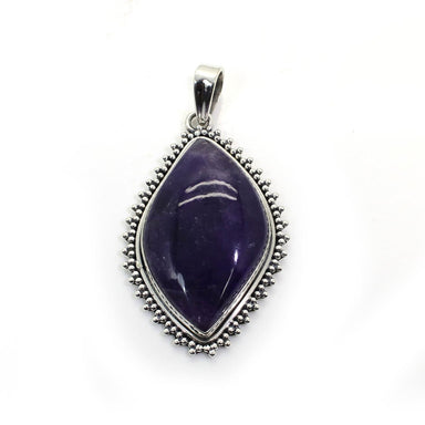 Natural Amethyst Silver Pendant Jewelry - by Ishu Gems