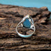 Rings Natural Aqua Blue Chalcedony Gemstone Ring Bezel 925 Sterling Silver Pear Artisan Gift Birthstone