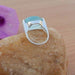 rings Natural Aqua Chalcedony Gemstone Gift Ring | Bezel Artisan | 925 Sterling Silver |Birthstone - by Subham Jewels