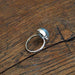 Rings Natural Aquamarine Gemstone Cabochon Ring Sterling Silver