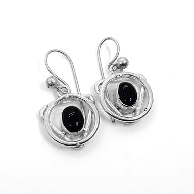 Natural Black Onyx Designer Earrings - by Nehal Jewelry