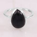 Natural Black Onyx Ring 925 Sterling Silver Stacking Solitaire - by Rajtarang